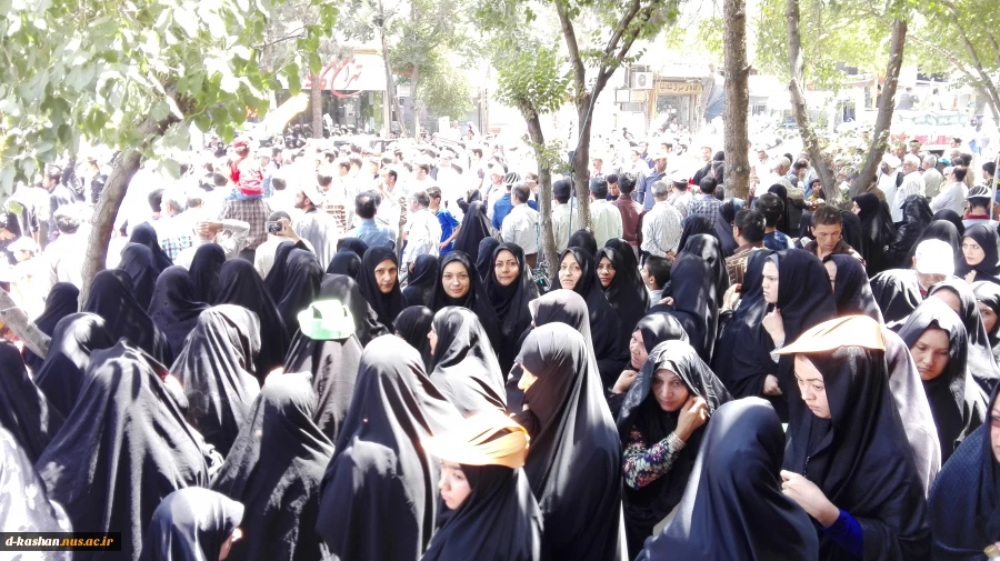 حضور مدیریت و کارکنان دانشکده فنی دختران کاشان در راهپیمائی روز قدس