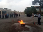 برگزاری دوره آتش نشانی و اطفا حریق در دانشکده