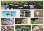 جمع آوری پلاستیک از فضای سبز دانشگاه و زیبا سازی باغچه ها در دانشکده فنی و حرفه ای دختران کاشان 2