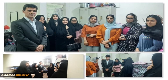 بازدید ریاست محترم دانشکده ملی مهارت دختران کاشان از خوابگاه دانشکده